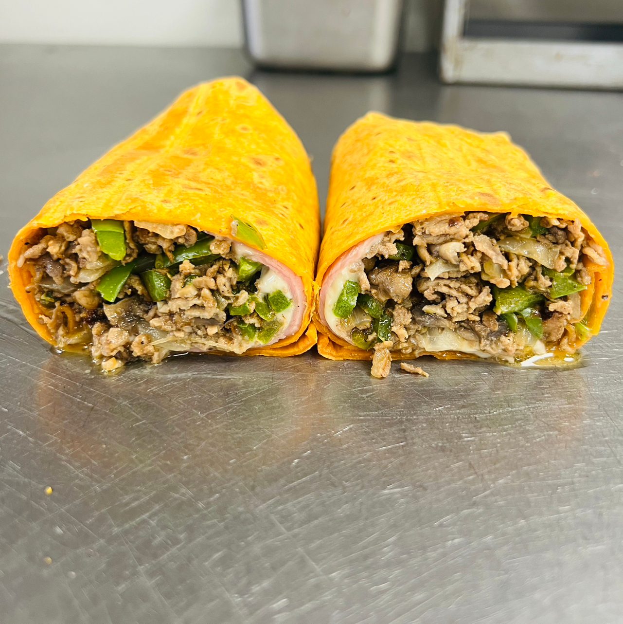 Steak Bomb Wrap.