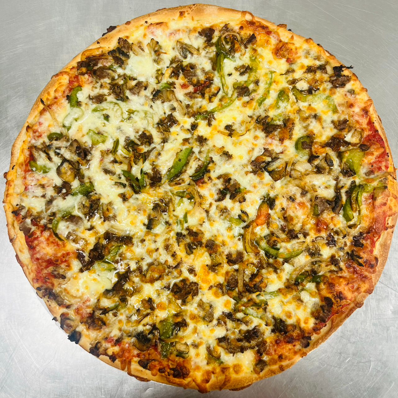 Philly Steak Pizza.