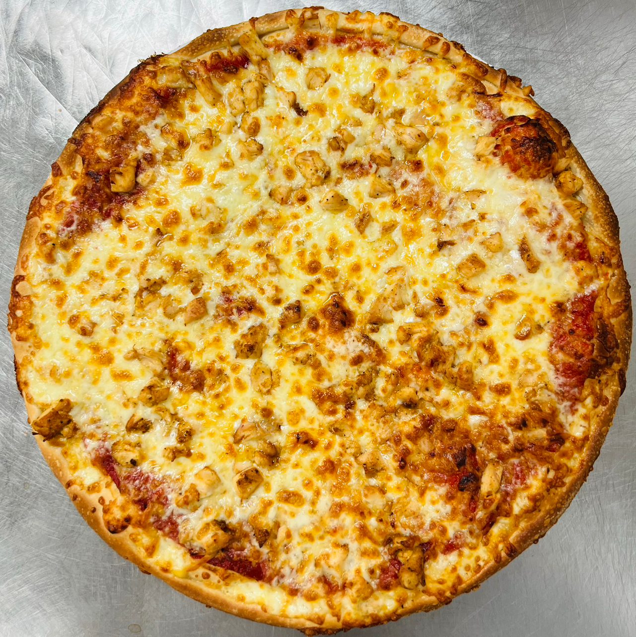 Grilled Chicken Pizza.