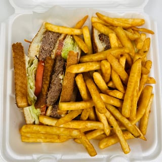 Cheeseburger Club Sandwich