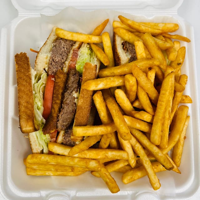Cheeseburger Club Sandwich.
