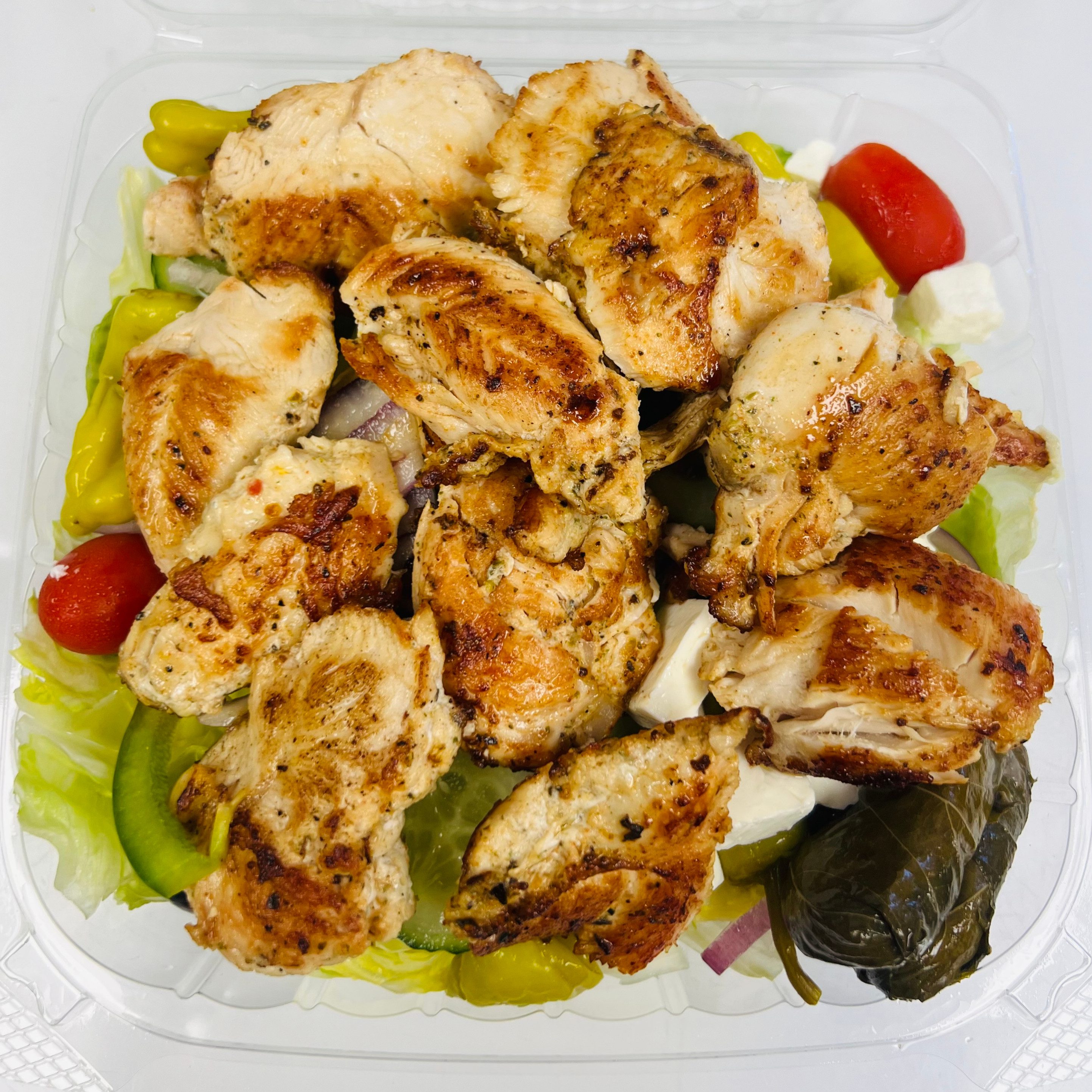 Greek Grilled Chicken Salad.