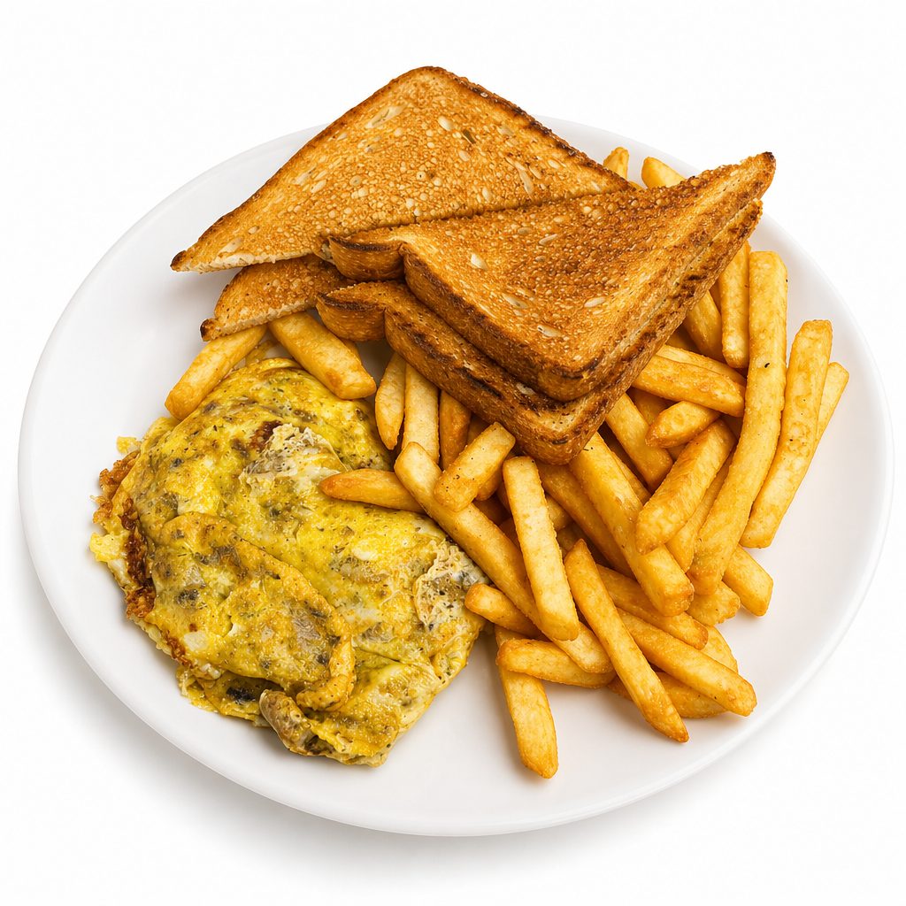 Mushroom & Cheese Omelette.