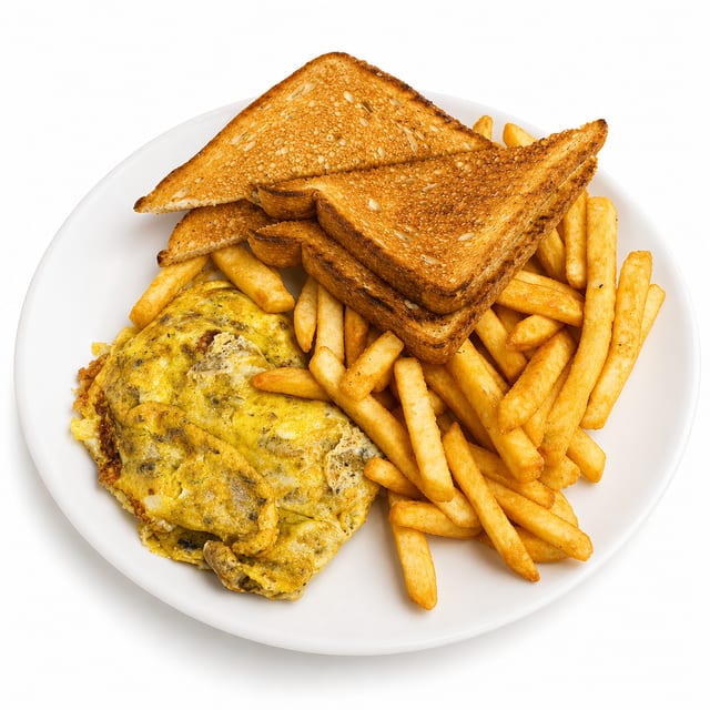 Mushroom & Cheese Omelette.