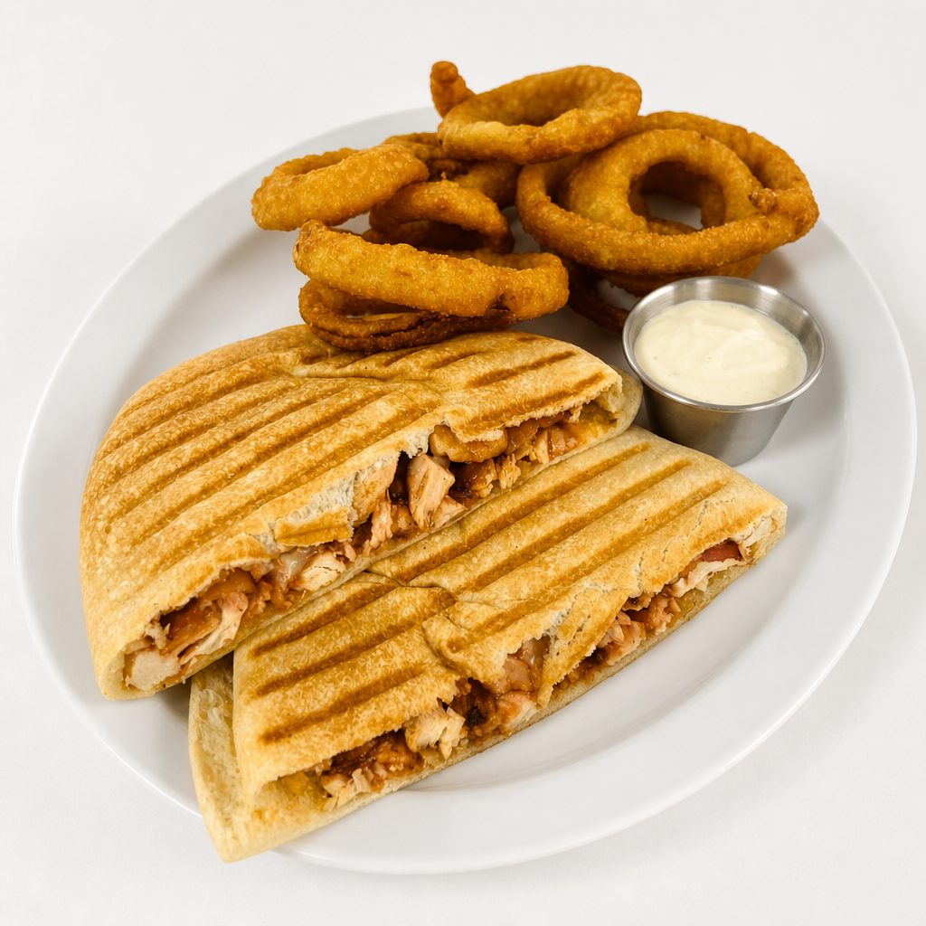 Patriots Chicken Gourmet Pita.
