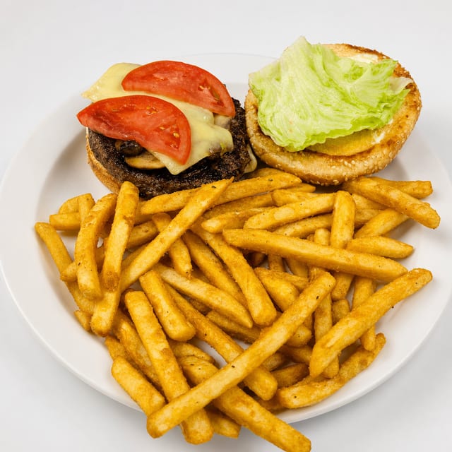 Mushroom Swiss Burger.
