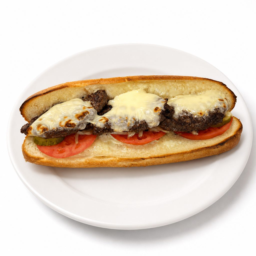 Cheeseburger Gourmet Grinder.