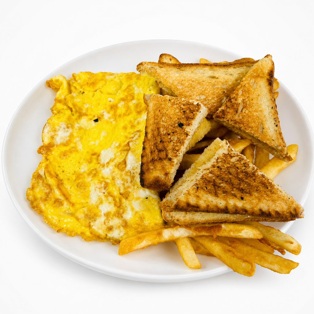 Onion & Cheese Omelette.