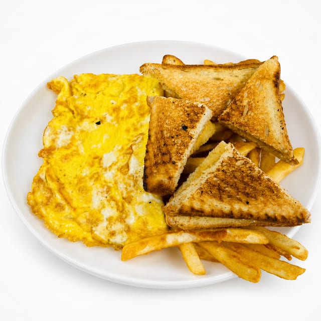 Onion & Cheese Omelette.