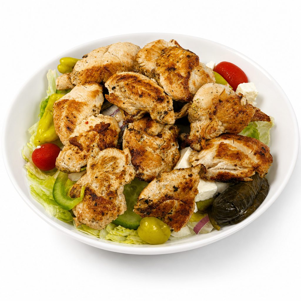 Greek Grilled Chicken Salad.