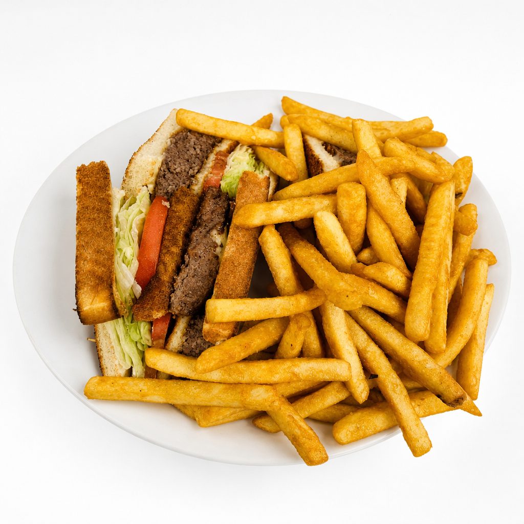 Cheeseburger Club Sandwich.
