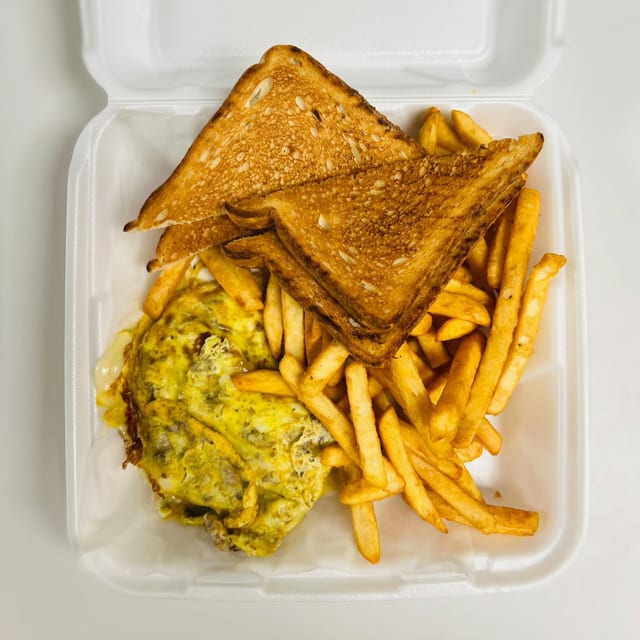 Mushroom & Cheese Omelette.