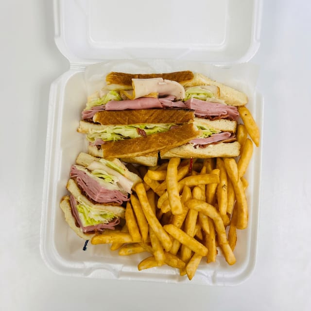 Ham & Turkey Club Sandwich.