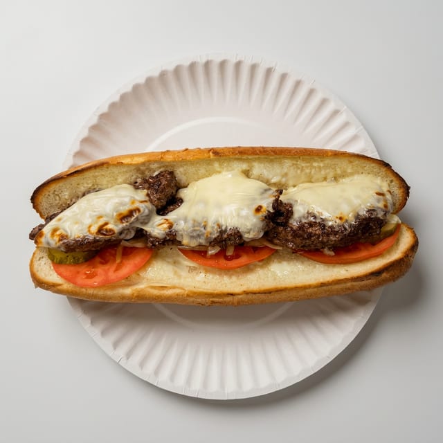 Cheeseburger Gourmet Grinder.