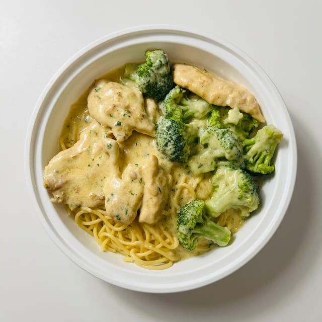 Chicken & Broccoli Alfredo.