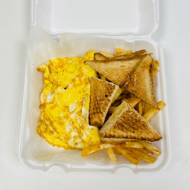 Onion & Cheese Omelette.