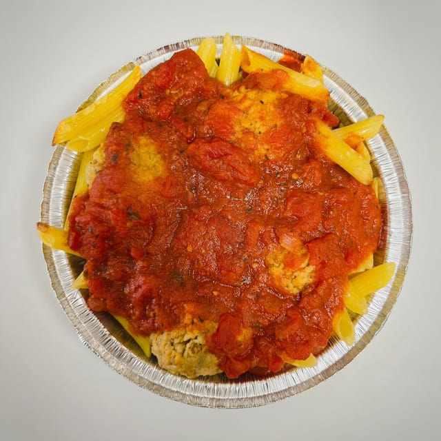 Pasta with Meatballs & Sausage.